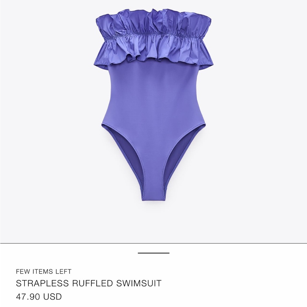 NWT strapless one piece bikini swimsuit